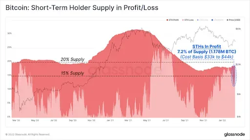 Биткоин долгосрочное и краткосрочное предложение держателя