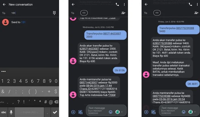 Cara Transfer Pulsa Indosat lewat SMS