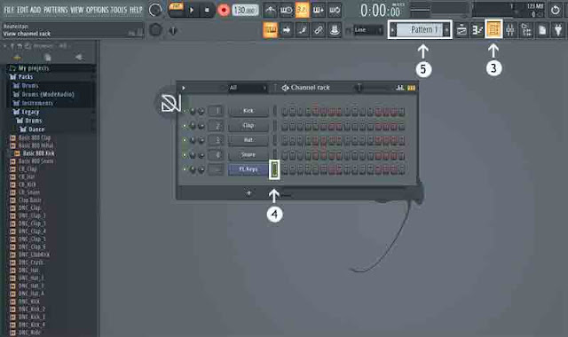 تسجيل التدريب باستخدام وحدة تحكم MIDI في FL Studio