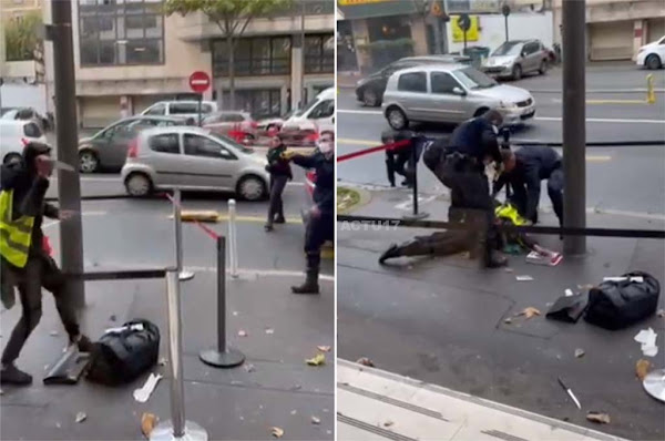 [VIDEO] Montrouge : Un Homme Armé De Couteaux Maîtrisé Par Les Policiers Avec Un Pistolet À Impulsion Électrique