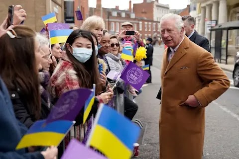 Prince Charles Receives and Prays for Ukrainian Refugees Arriving in Britain