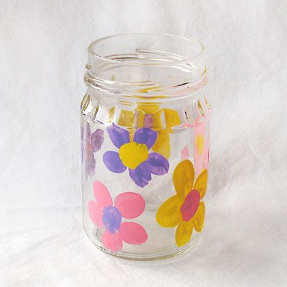 Fingerprint Flower Vase Craft