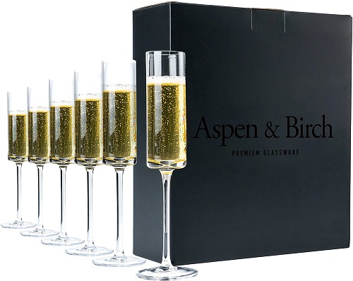 Aspen & Birch - Modern Champagne Flutes Set