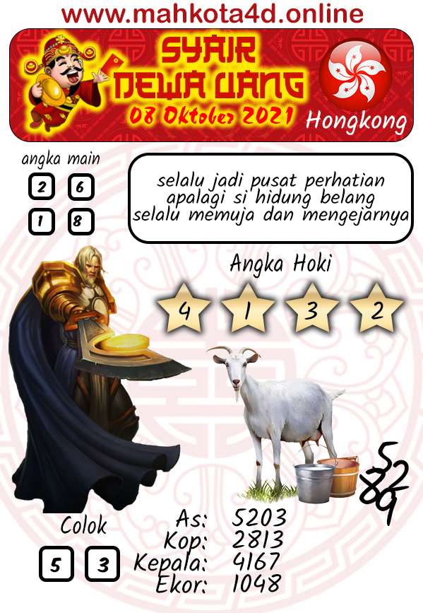 Syair Prediksi Jitu Hongkong Pools - Togel HK Jum'at, 08 - Oktober - 2021