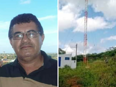 Em Pão de Açúcar/AL, técnico da TV Gazeta morre ao cair de antena na Serra do Meirus, zona rural do município