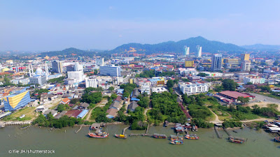 Aerial view of Kuantan in Pahang. Photo by Yie JH via Shutterstock.