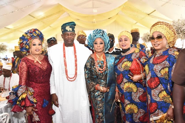 See How Celebrity Women Rallied round Rt.Hon. James & Bukunola Faleke As They Bag Chieftaincy Titles in Lagos.
