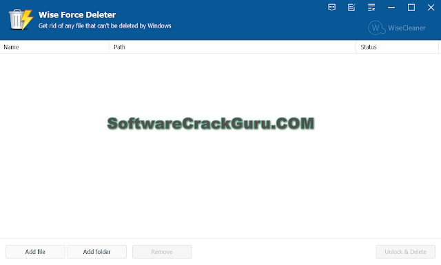 Wise Force Deleter 1.5.5 (Program to help delete files that cannot be deleted for free.)