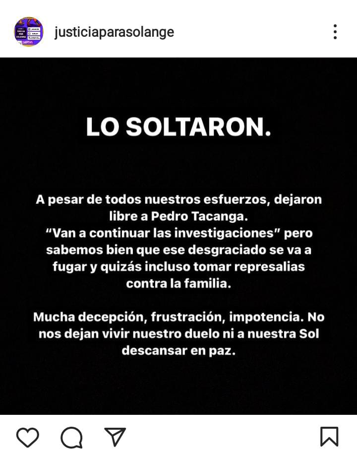 Instagram Justicia para Solange