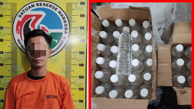 Hendak Selundupkan Arak Bali Sebanyak 31 Botol Ukuran 600 ml, Pemuda Ini Diringkus Aparat Kepolisian