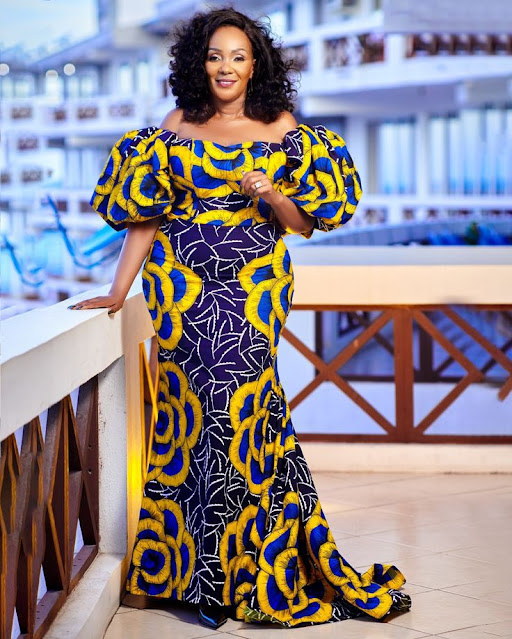 Ankara Flare Gown Styles for Ladies