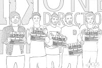 One Direction drawing coloring page