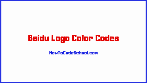 Baidu Logo Color Codes