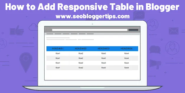 Add Responsive Table in Blogger post