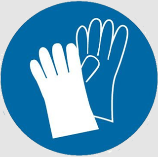 WEAR HAND PROTECTION sign