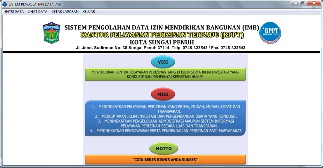 Source Code Program Pengolahan Data Izin Mendirikan Bangunan