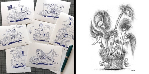 00-Creatures-Drawing-Lotte-Wagner-www-designstack-co