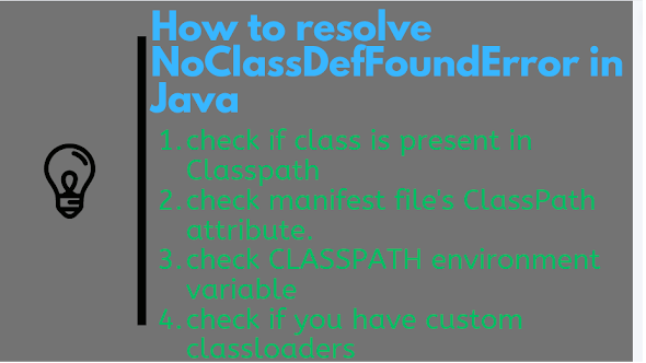 3 ways to solve java.lang.NoClassDefFoundError in Java J2EE
