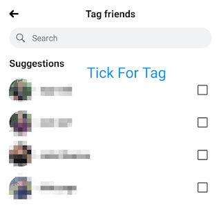 select friends to tag