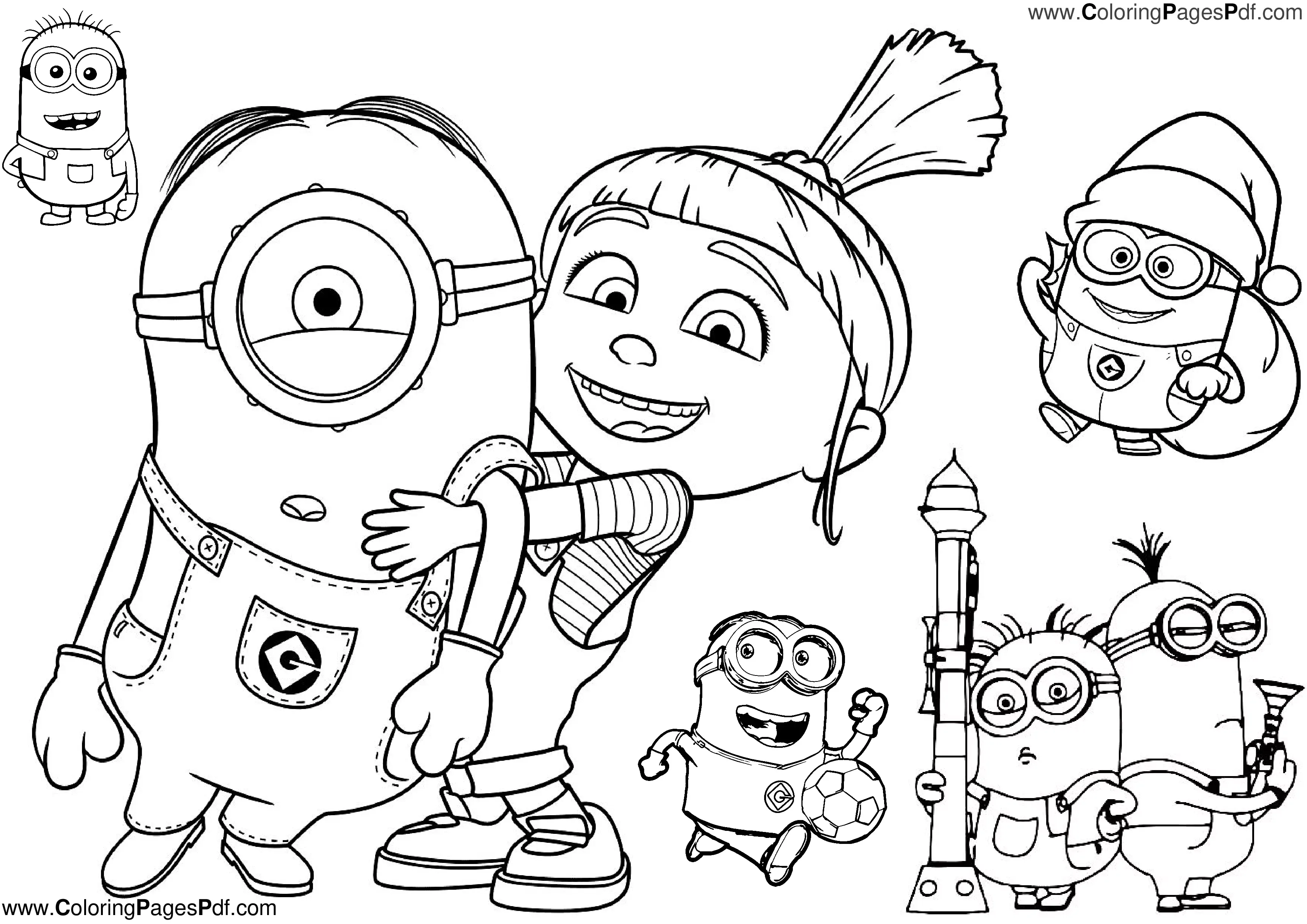 Free minion coloring pages