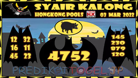 Syair Kalong HK Malam Ini 03-03-2022