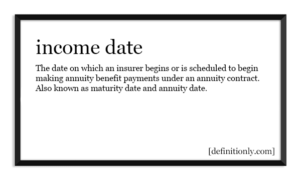 What is the Definition of Income Date?