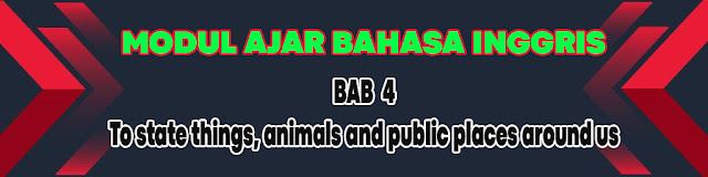 Modul Ajar Bahasa Inggris Kelas 7 BAB 4 To state things, animals and public places around us