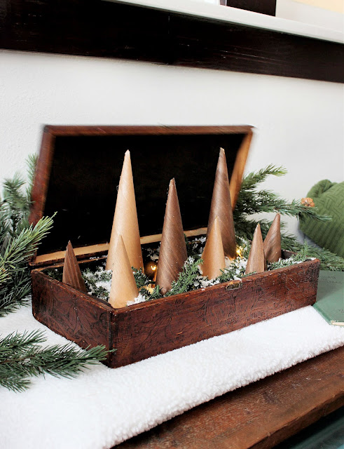 12 Days of Christmas Ideas Day 2 DIY Wood Cone Trees on a Budget