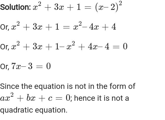 Exercise 4.1 Class 10 Maths Question 1 Solution