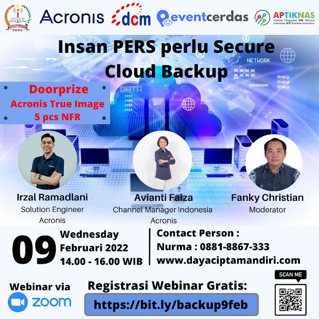 Ikuti Webinar Insan PERS Perlu Secure Cloud Backup 09 Feb 2022