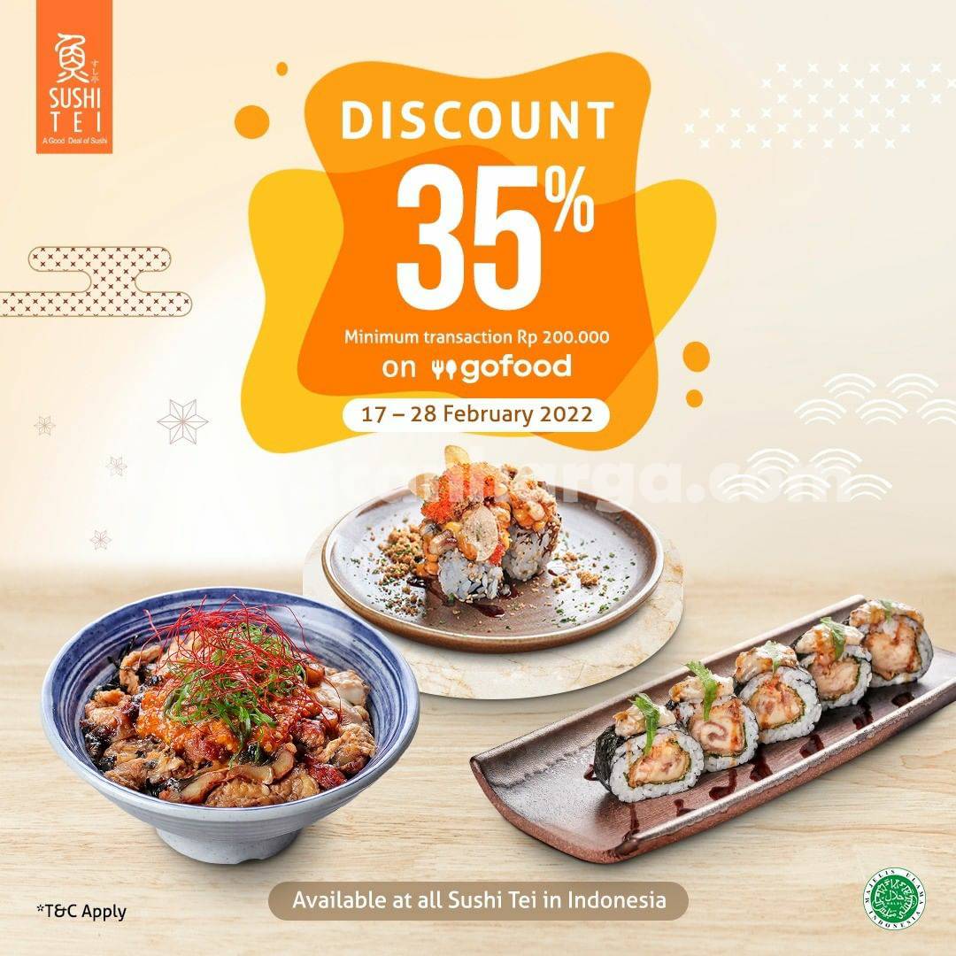 SUSHI TEI Promo GOFOOD DISKON hingga 35%