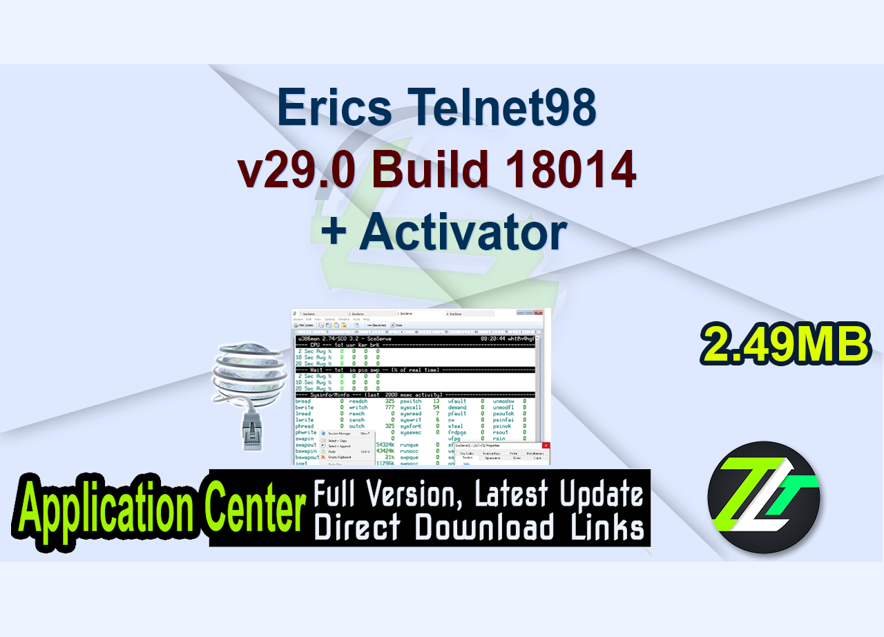 Erics Telnet98 v29.0 Build 18014 + Activator