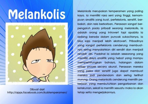 Kelebihan dan Kekurangan Melankolis