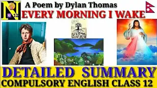 Every Morning I Wake by Dylan Thomas: Summary & Analysis | Questions and Answers | Class 12 English