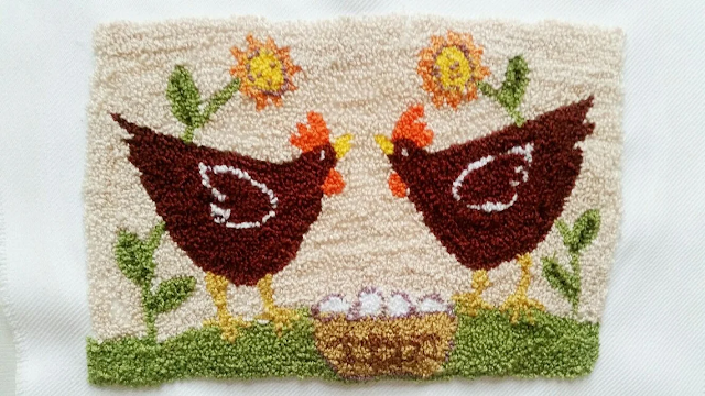 chickens punch needle kit