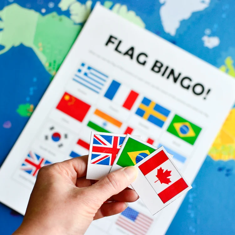 Printable flag bingo game