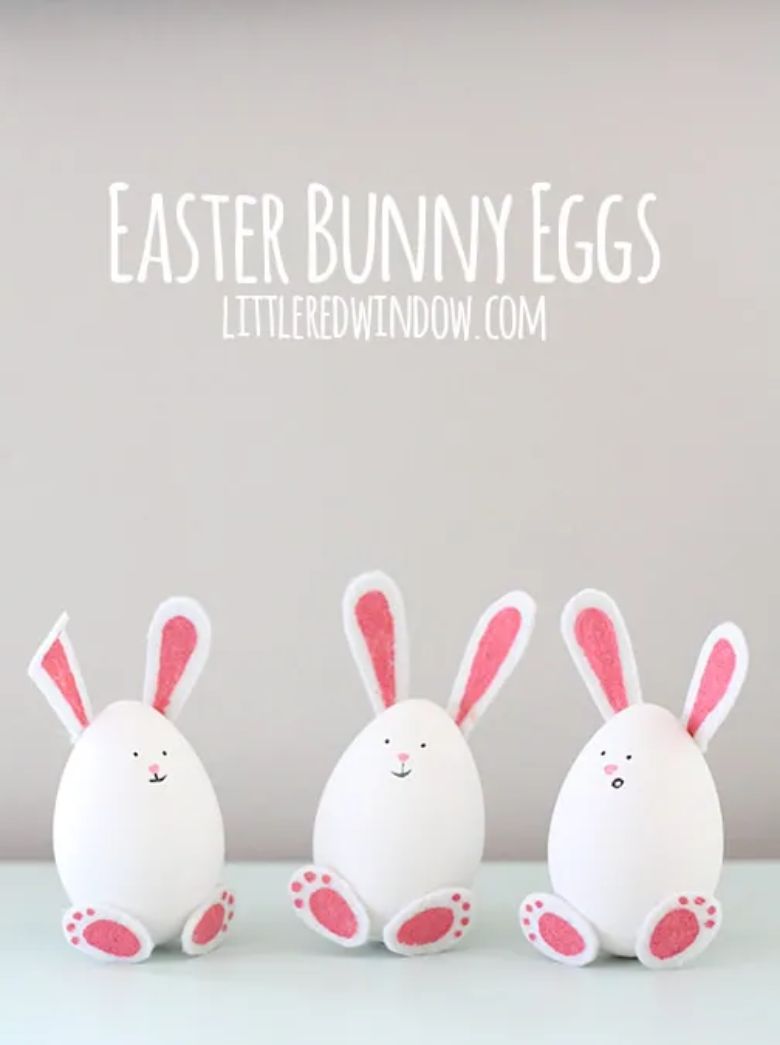 Easter bunny eggs - Bunny craft ideas for kids