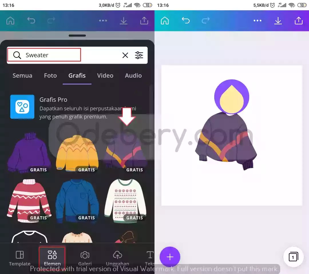 cara membuat karakter avatar di canva