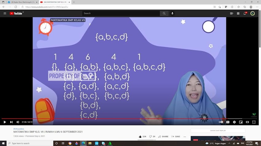 MATEMATIKA SMP KLS. VII | RUMAH ILMU 6 SEPTEMBER 2021