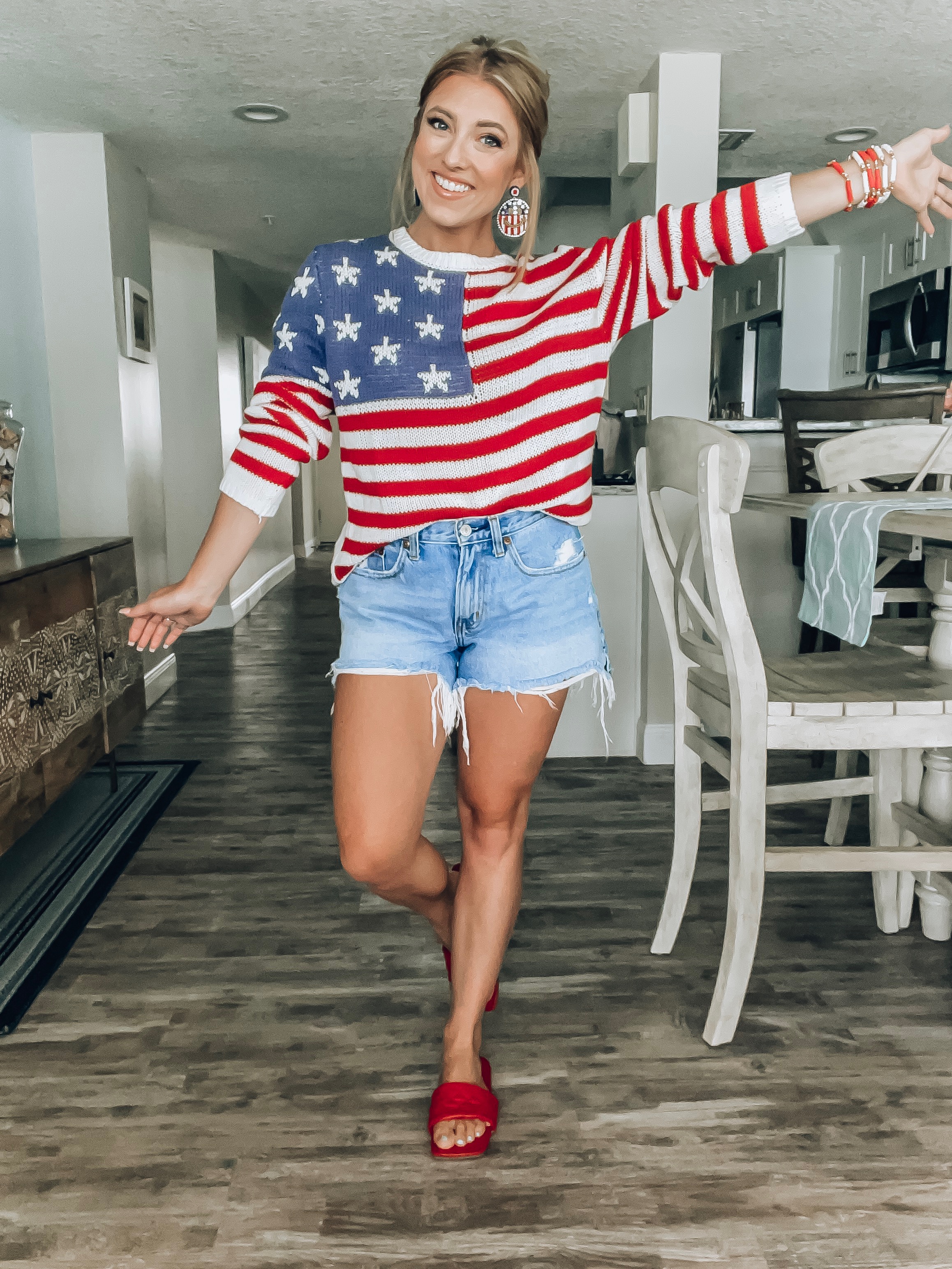 July 4th Outfit Inspo Featuring Walmart, Target & Amazon - Something Delightful Blog #July4th #PatrioticOutfits #AmericanOutfits #RedWhiteAndBlueOutfit #WalmartFashion #TargetStyle #AmazonFashion