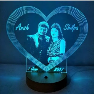 Acrylic Night Lamp best gift for marriage, anniversary, wedding