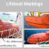 What are the Markings on the Lifeboat as per LSA Code?