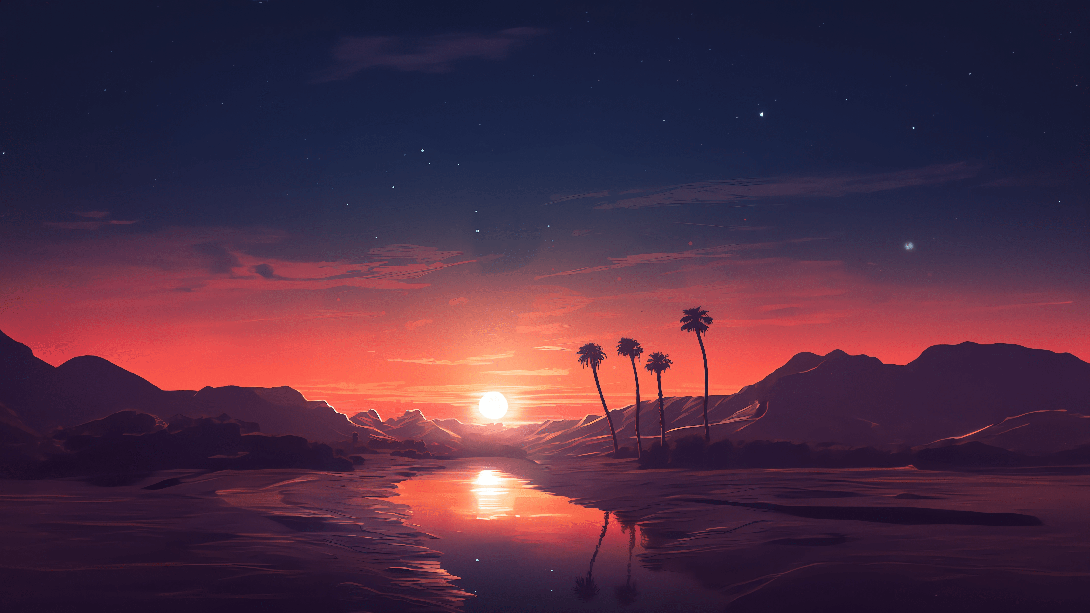 Serenity in the Desert - 4K PC Wallpaper