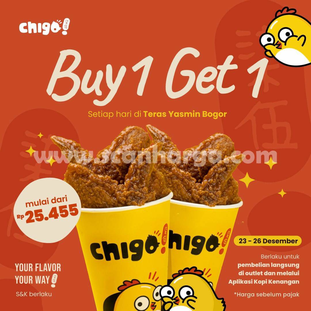 Chigo Teras Yasmin Bogor Opening Promo Beli 1 Gratis 1