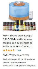 Aromaterapia difusor con aceites