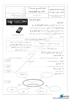 فرض تأليفي 1 تربية تكنولوجية سنة 8 الثلاثي الأول, تربية تكنولوجية في شكل ملف pdf  سنة ثامنة مراجعة تربية تكنولوجية سنة ثامنة  سنة 8 أساسي