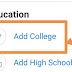  how to add college to Facebook