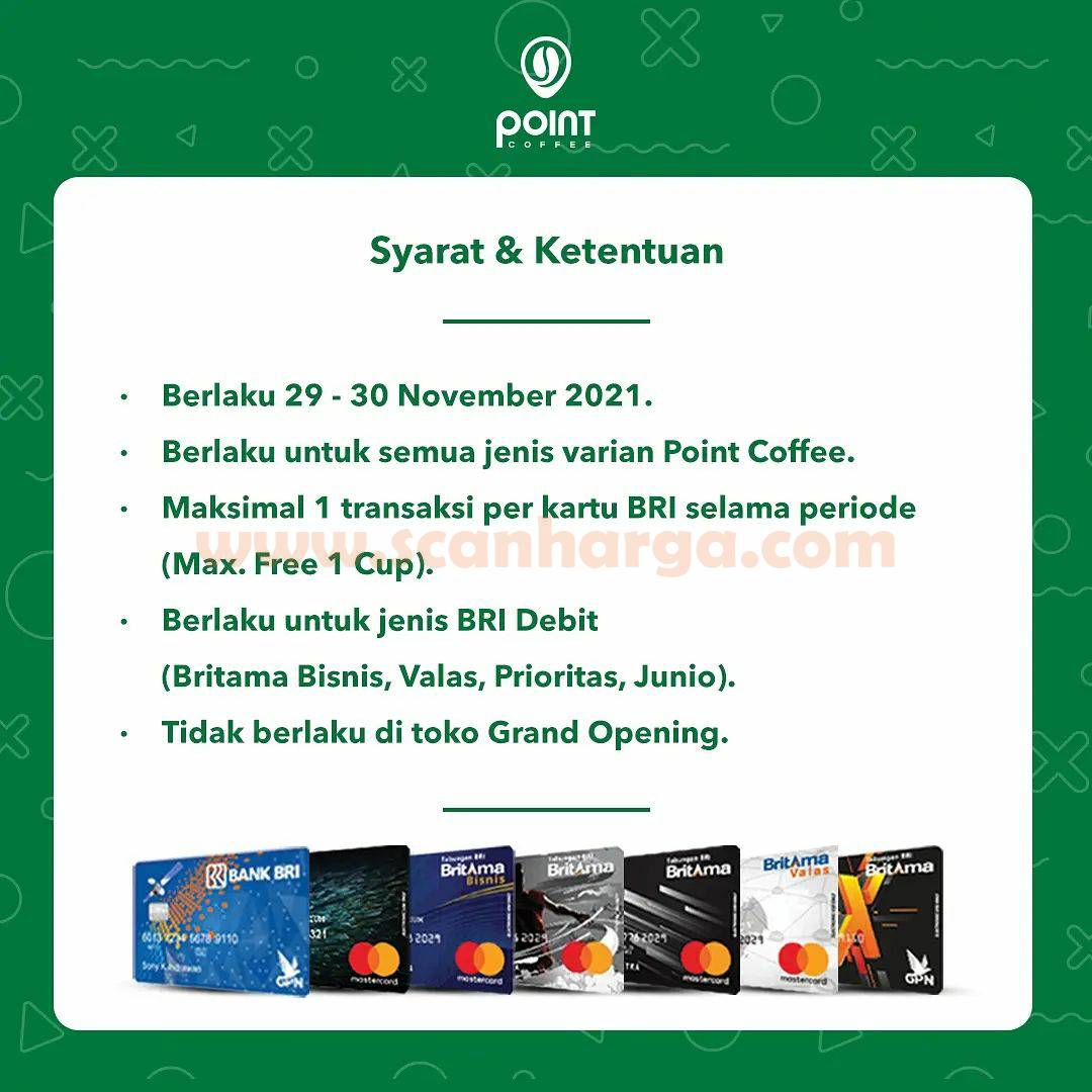 Promo POINT COFFEE PAYDAY – BELI 1 GRATIS 1 dengan Kartu Debit BRI 2