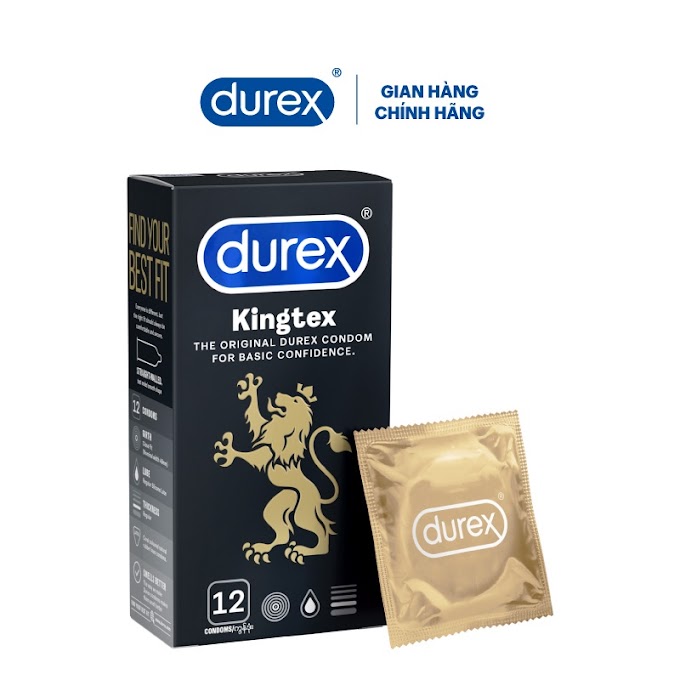 Mall Shop [ durex.officialstore ] Bộ 2 Bao cao su Durex Kingtex 12 bao + Tặng 2 hộp cùng loại