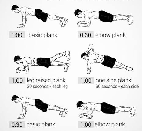 plank exercise,Do planks help get a flat stomach?,How long should a beginner hold a plank?,How long should you be able to hold a plank?,How to plank,How to do planks to flatten stomach,Basic plank time,Plank challenge